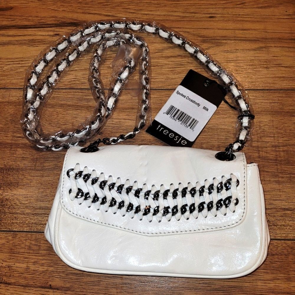 Treesje spokes, crossbody, milk, small, chain strap purse